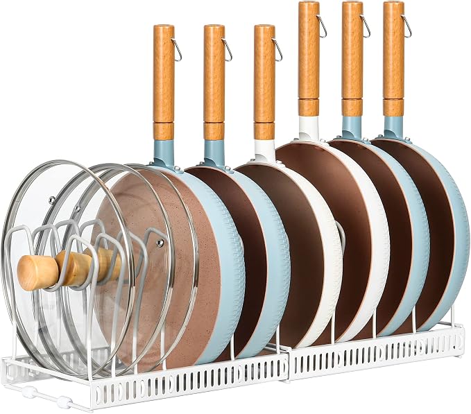 ROOHUA Pot Rack Organizer -Expandable Pot and Pan Organizer by ROOHUA