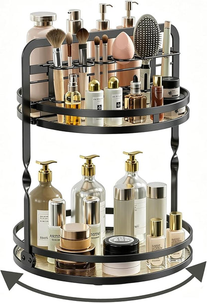 Rotating Makeup Vanity Organizer, 360 Spinning Perfume Organizer by DUANFEE