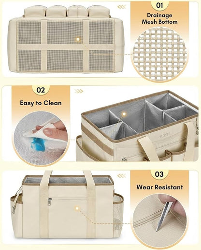 Ytonet Cleaning Caddy Bag with Detachable Apron, Extra Large Cleaning Supplies - Image 6