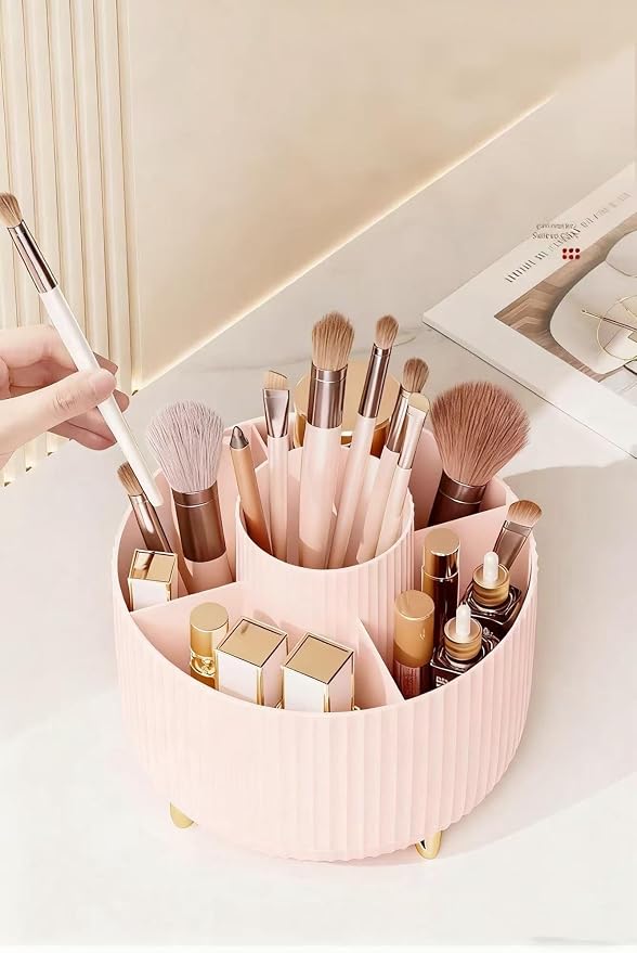 360 Degree Rotating Desktop Organizer, Makeup Brushes, Desktop Stationery - Image 3