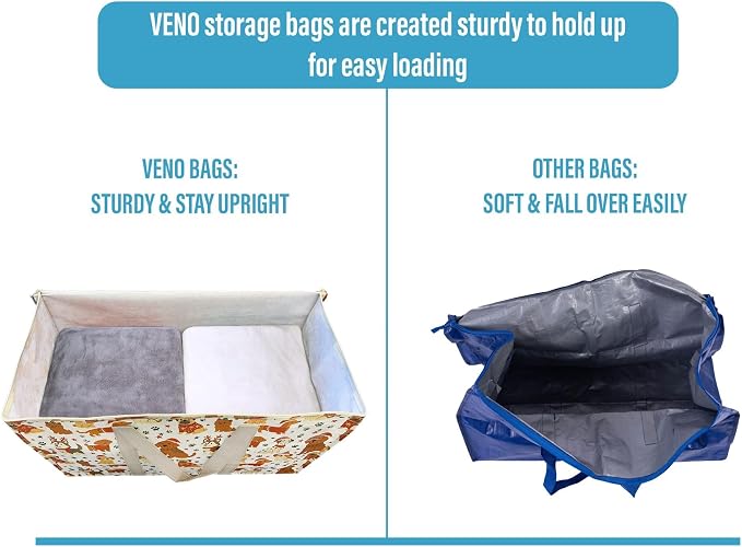 VENO 6 Pack Moving Bags and Large Christmas Storage Bins - Image 4