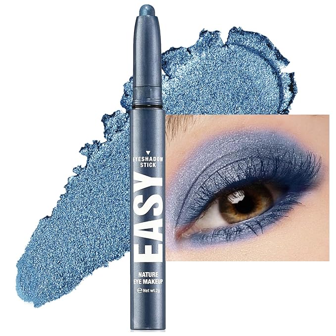 Blue Eyeshadow Stick Shimmer Cream Single Eyeshadow Pencil Makeup, High by Wavuketu