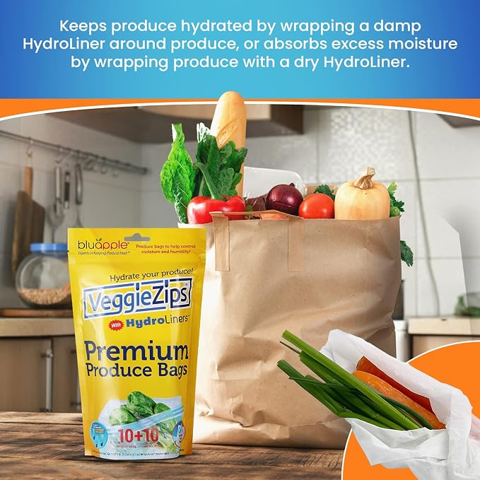 Bluapple VeggieZips Premium Produce Storage System - Image 2