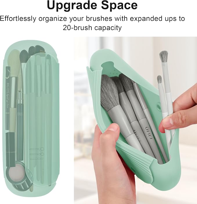 Silicone Travel Makeup Brush Holder - Image 3