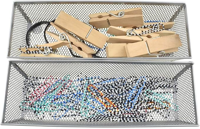 HAHIYO Stackable Mesh Tray Cup 9 x 3 x 2 inches Sturdy Container - Image 5
