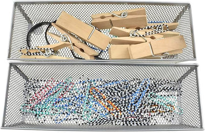 HAHIYO Stackable Mesh Tray Cup 9 x 3 x 2 inches Sturdy Container - Image 5