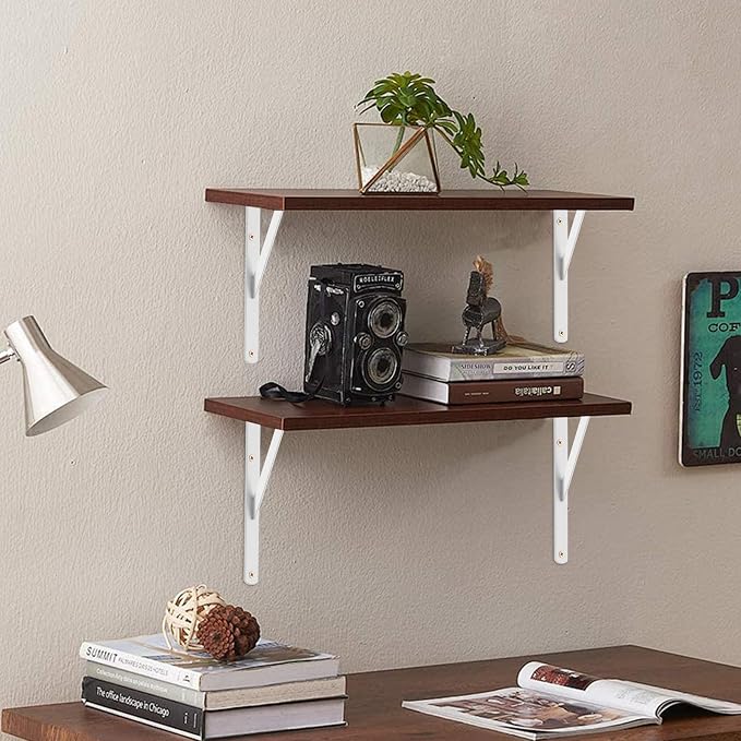4 Pack L6 x H 4" White Heavy Duty Shelf Brackets - Image 5
