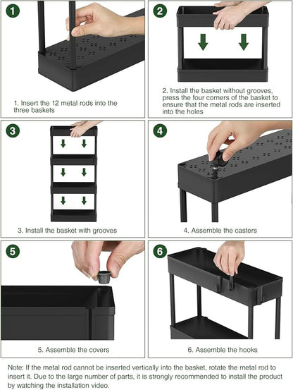 LEHOM 5.1" Slim Storage Cart - Image 4