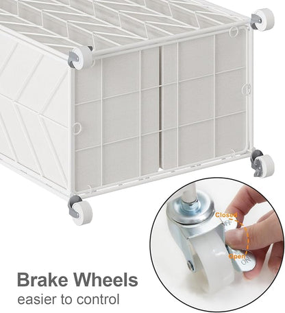 WOWLIVE Laundry Basket with Wheels, Heavy Duty Laundry Hamper with Wood Lid - Image 7