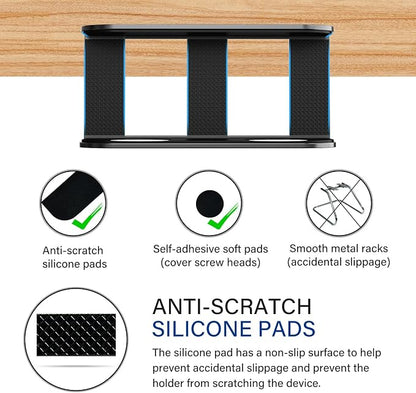 BYMECOST Under Desk Laptop Mount, Metal Under Desk Storage Holder, - Image 7