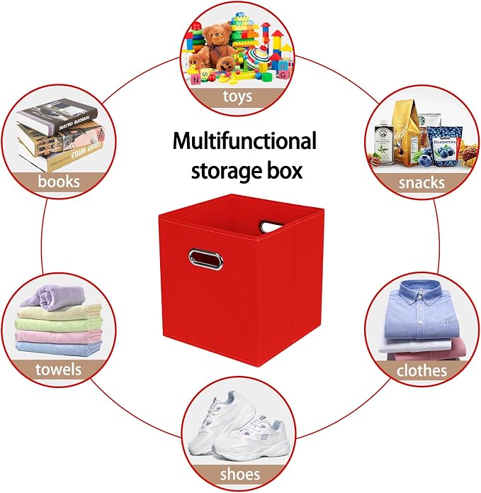 Fabric Cloth Storage Bins, Fabric Cube Bins Organizer - Image 3
