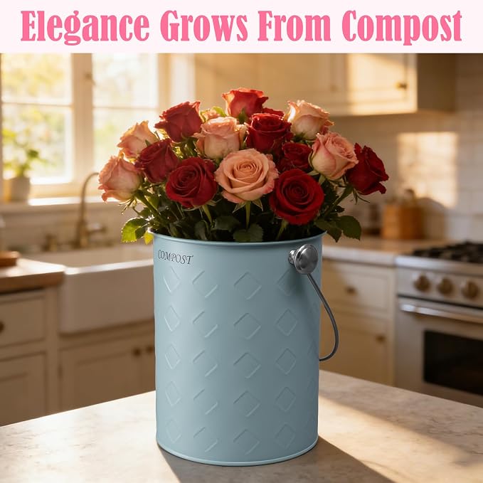 AOSION Countertop Compost Bin Kitchen, Odorless Indoor Compost Bin - Image 2