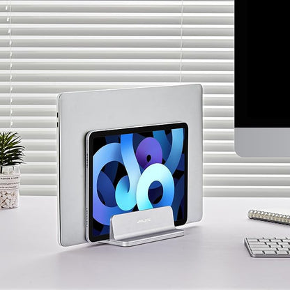 JARLINK Vertical Laptop Stand, Adjustable Aluminum Desktop Holder, Space-saving - Image 8
