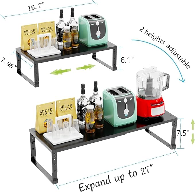 Expandable Stackable Spice Rack Organizer - Image 6