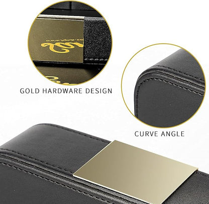 SANZIE Luxury Leather Tray Desktop Storage Catchall Organizer Decorative Tray - Image 5