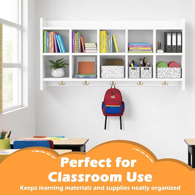 Wall Cubbies, 10 Cubby Storage Organizer - Image 6