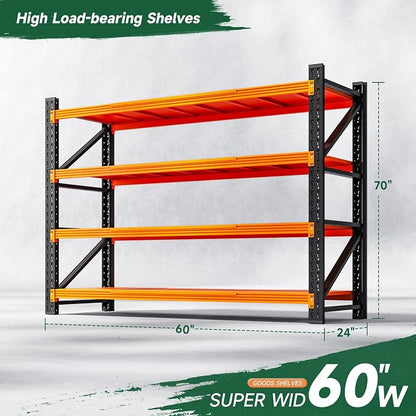 Letaya 4000LBS Heavy Duty Storage Shelves, 4 Tier Large Tall Industrial Shelving - Image 2