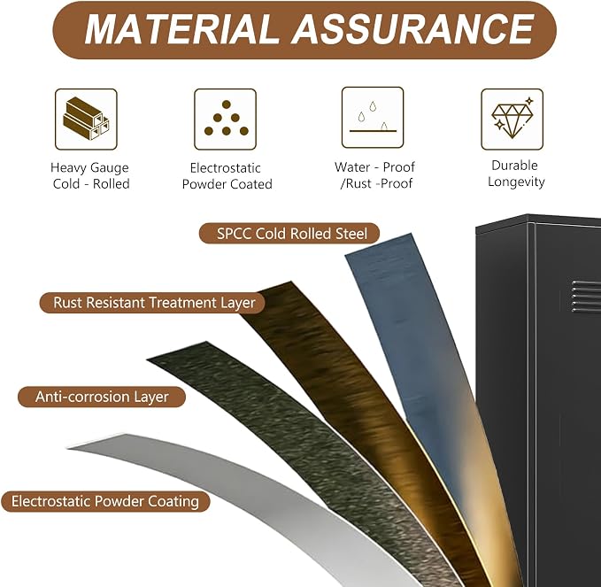 pozdeg 35.43" Metal Storage Locker - Image 4