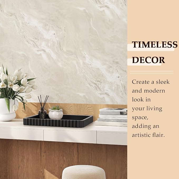 Concrete Decorative Tray for Coffee Table Decor, Rectangular Modern Decorative - Image 5