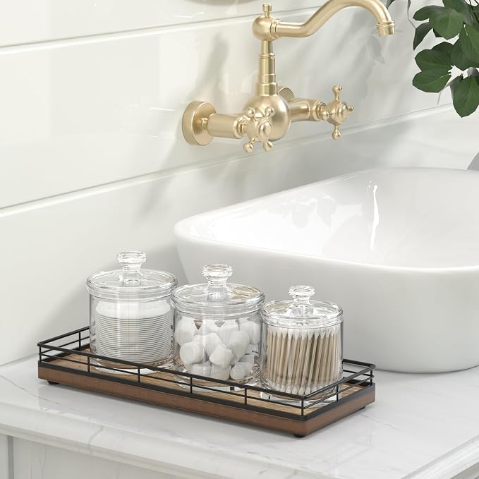 Acacia Wood Bathroom Vanity Tray, Kitchen Counter, Coffee Bar - Image 6