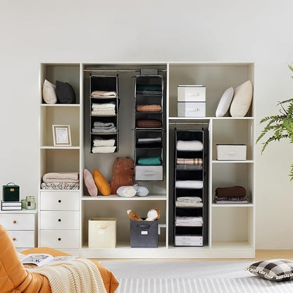 YOUDENOVA Hanging Closet Organizer, 5-Shelf Closet Hanging Storage Shelves - Image 2