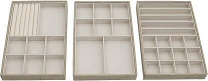 Household Essentials Stackable Jewelry Trays, 3 Varieties, Space by HouseholdEssentials