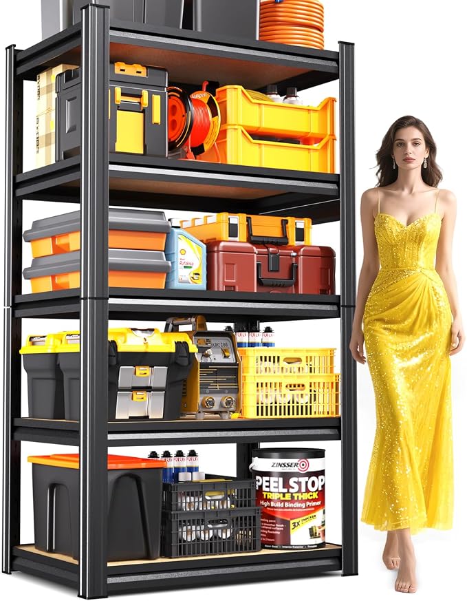 Garage Shelving Heavy Duty 5-Tier Storage Shelves, Adjustable Shelving Unit by AOAORGG