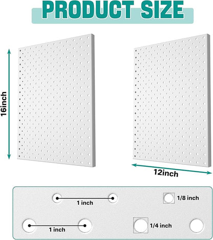 EVERHANGER Metal Pegboard Panels, Heavy Duty Pegboard Wall Organizer, Garage - Image 2