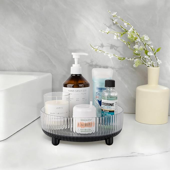 Anyoifax 360 Rotating Makeup Organizer Perfume Tray Skincare Holder Spinning - Image 4