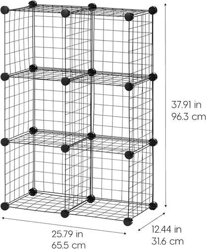 IRIS USA 6-Cube Modular Wire Cube Storage Organizer, Adjustable & Expandable - Image 3