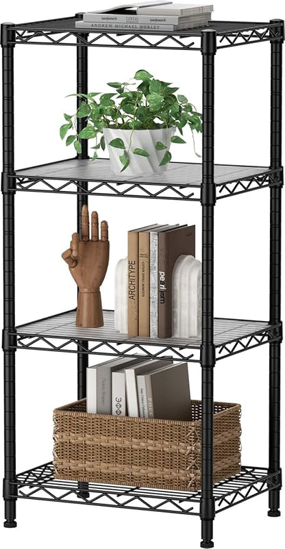 SINGAYE 4 Small Shelves Storage Shelf Wire Shelving Unit Metal Shelf Adjustable by SINGAYE