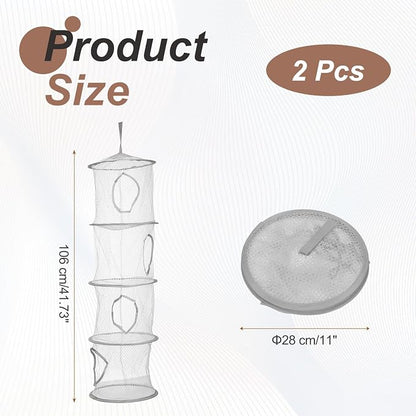 uxcell 2Pcs Mesh Hanging Storage Basket - Image 2