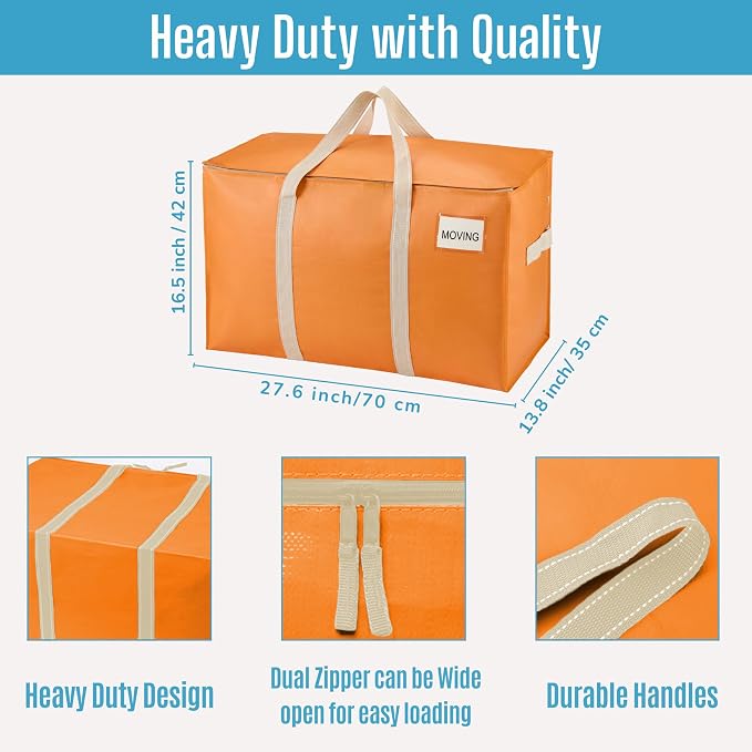 VENO 10 Pack Moving Bags, Heavy Duty, Moving Boxes Alternative, Packing Storage - Image 2