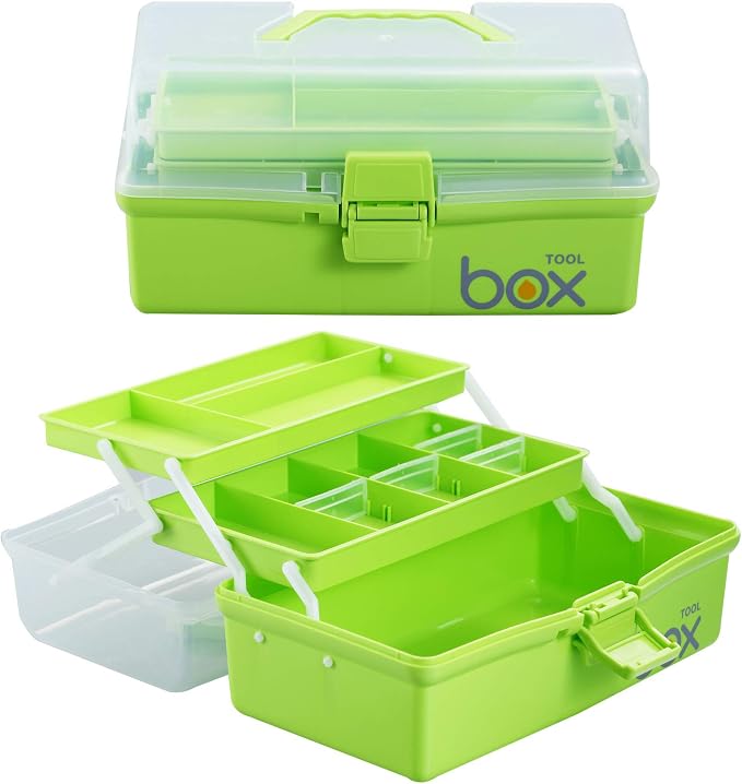 12'' Three-Layer Clear Plastic Storage Box/Tool Box - Image 3