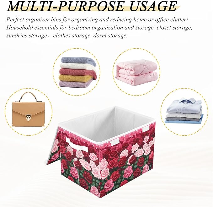 Storage Bins with Lids Storage Containers Storage Box with Handles Storage - Image 5