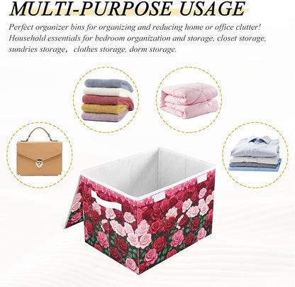Storage Bins with Lids Storage Containers Storage Box with Handles Storage - Image 5