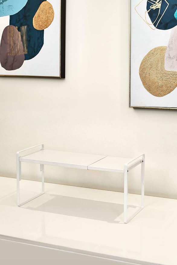 Nxconsu Cabinet Shelf Expandable Height Adjustable Shelf Organizer Riser - Image 8