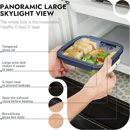 10-Pack Glass Food Storage Containers - Image 5