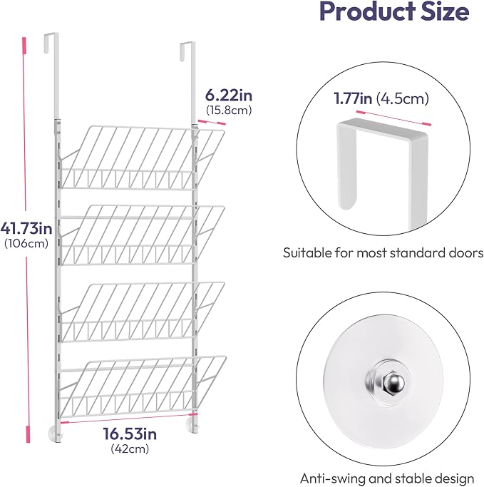 SWTYMIKI Over the Door Shoe Organizer - Image 2