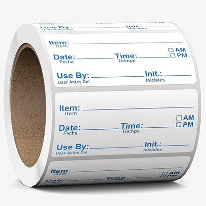 2"x1" Instantly Dissolvable Food Labels Roll 200 Pcs, Fast Dissolve in 30 Sec by Risepekt