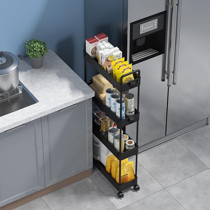 SOLEJAZZ Slim Rolling Storage Cart - Image 3