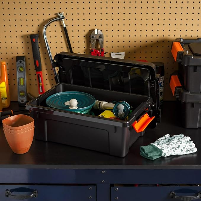 3 Gal. Heavy Duty Plastic Storage Bins - Image 8