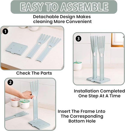 Kitchen Gloves Holder Plastic Mitten Drying Stand Reusable Dishwashing Glove - Image 4