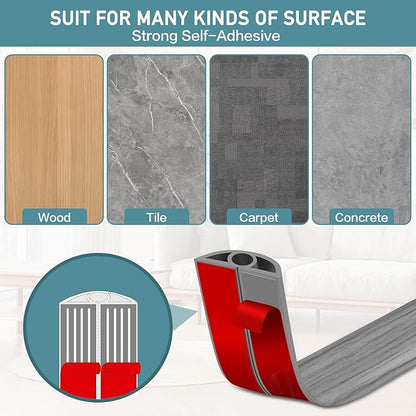 Floor Cord Cover Self Adhesive Cord Hider Floor Extension Cord Covers - Image 4