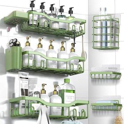 NESOMI Shower Caddy Adhesive Shower Organizer 8-Pack, Rustproof Stainless Steel by OrganizeYourHomeEssentials