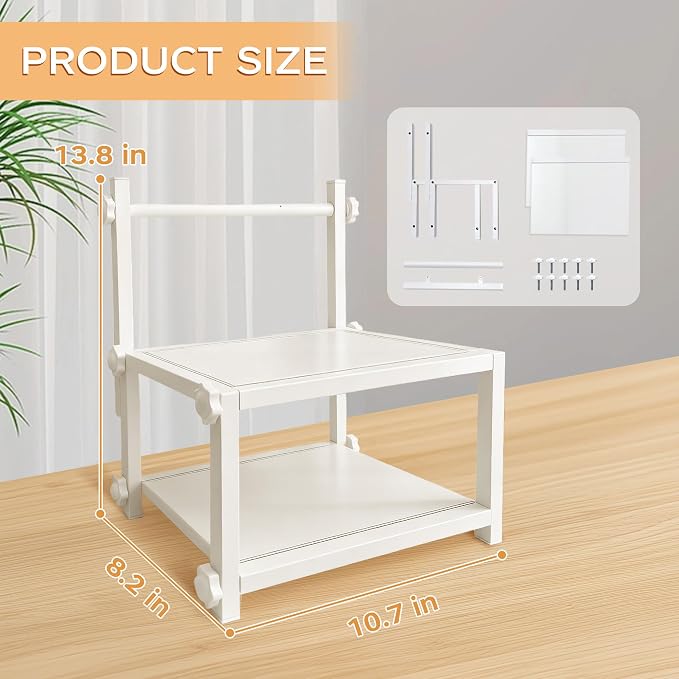 Label Holder Wooden for Rolls & Fan-Fold, Rear Thermal Printer Stand, Shipping - Image 2