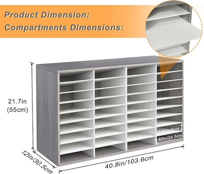TQVAI Literature Organizer, Heavy Duty 36 Compartments Countertop Mail Organizer - Image 7