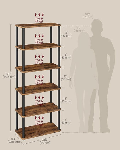 VASAGLE Superfast Toolless Assembly, 6-Tier Shelf - Image 2