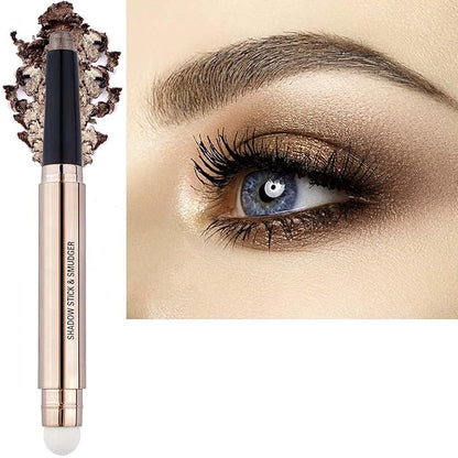Dark Brown Eyeshadow Stick Makeup, Highlighter Matte Cream Eye Shadow Pencil by SAUBZEAN