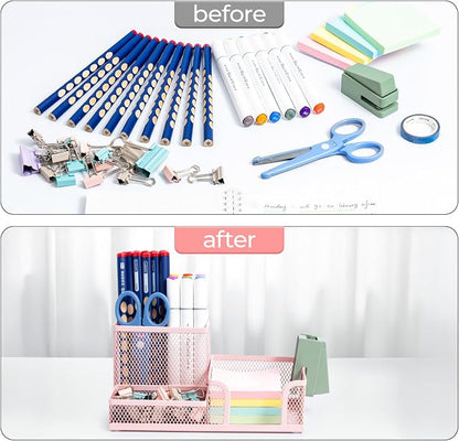 M&G Mesh Pen Holder Desk Organizers Pencil Holder - Image 5